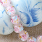 Lampwork Glass Beads Round 12mm 14mm Antique Floral Pattern 10pcs 8