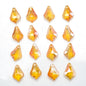 Electroplated Maple Leaf Glass Beads 11x16mm Double-Sided Single Hole 30pcs 16