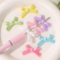 33mm Pearl Finish Acrylic Bow Beads Pastel Colors 100g