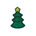 Silicone Focal Beads Christmas Tree Layered Outlines with Star 20pcs 3