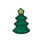 Silicone Focal Beads Christmas Tree Layered Outlines with Star 20pcs 3