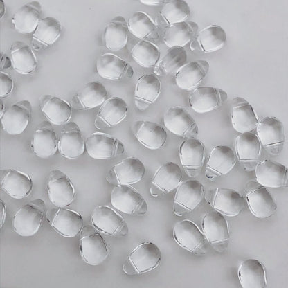 Transparent Czech Glass Teardrop Glass Beads 6 9mm 1000pcs 10