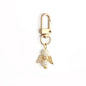 Alloy Baby Baptism Keychain Gold Tone Angel Wings Pastel Beads 9