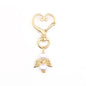 Alloy Baby Baptism Keychain Gold Tone Angel Wings Pastel Beads 6