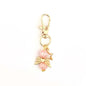 Alloy Baby Baptism Keychain Gold Tone Angel Wings Pastel Beads 12