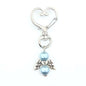 Alloy Angel Wings Beaded Keychain Whimsical Heart Charm 9