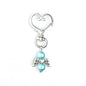 Alloy Angel Wings Beaded Keychain Whimsical Heart Charm 8