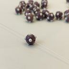 Lampwork Glass Beads Sea Urchin 11mm Handmade Polka Dotted 14pcs 17