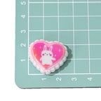 Insta-Style Pattern Lace Heart Shaped Resin Beads 25mm 10pcs 5