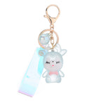 Acrylic Christmas Elk Keychain Frosted Glowing Iridescent Strap 4