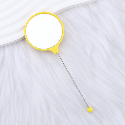 Beadable Mirrors Mini Handheld Round