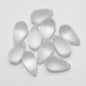 Czech Glass Beads Teardrop 15mm Clear Semi Transparent Mixed Colors 30pcs 7