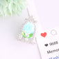 24mm Rose Frame Rhinestone Beads Alloy Decorative 3pcs 9