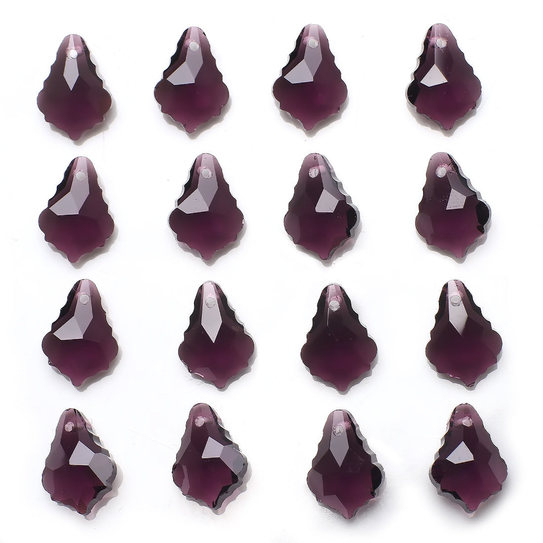 Electroplated Maple Leaf Glass Beads 11x16mm Double-Sided Single Hole 30pcs 19