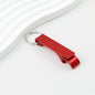 Aluminum Bottle Opener Keychain Slim Durable Lightweight - Red