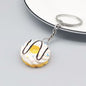 Resin Donut Food Keychain Glossy Icing Detailed Toppings 12