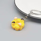 Resin Donut Food Keychain Glossy Icing Detailed Toppings 11