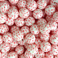 15mm Silicone Beads Love Rabbit Print Animal Theme 50pcs