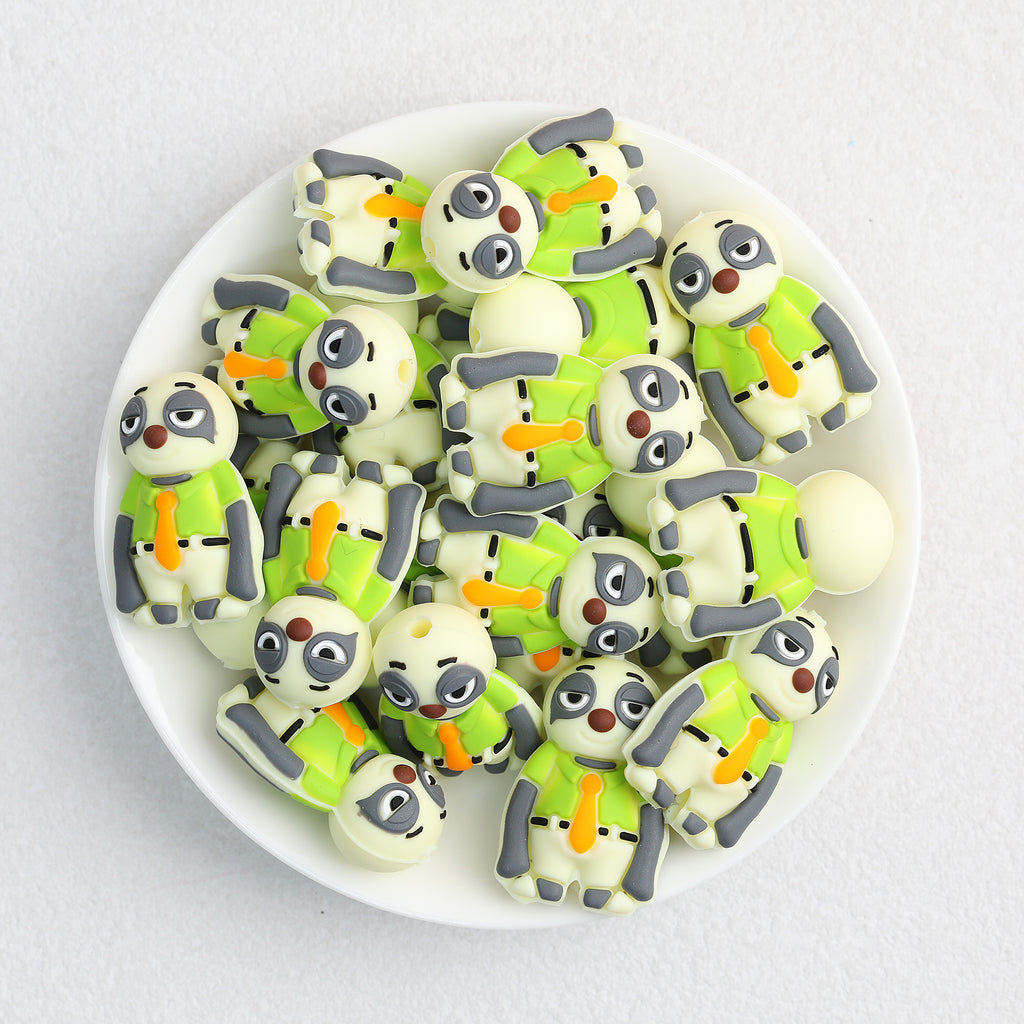 3D Disney Sloth Lightning Silicone Focal Beads 20Pcs  2