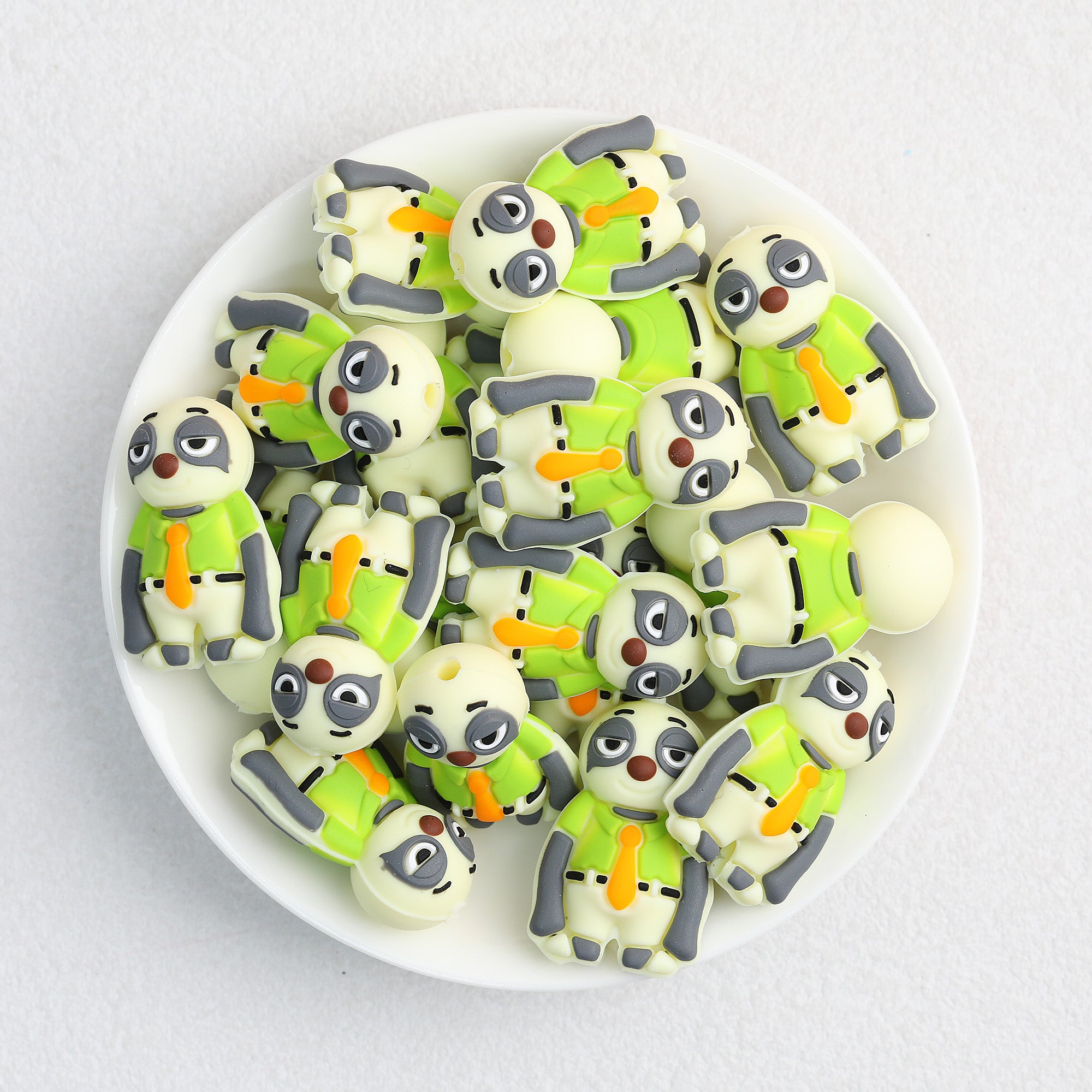 3D Disney Sloth Lightning Silicone Focal Beads 20Pcs  2