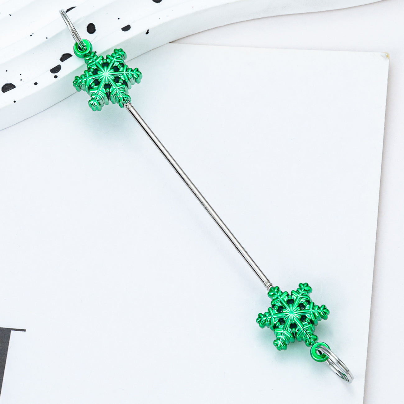 Beadable Blank Bars Christmas Snowflake-shaped