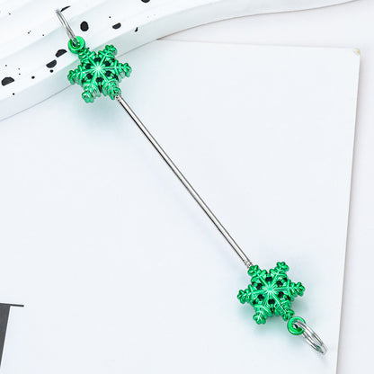 Beadable Blank Bars Christmas Snowflake-shaped