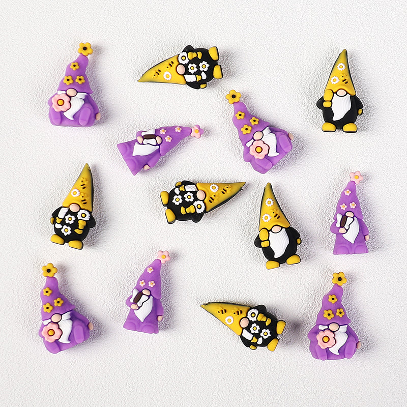 3D Flower Bee Dwarf Silicone Focal Beads 20 pcs 2