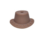 Silicone Focal Beads Cowboy Hat Embossed Brim Matte Colors 20pcs 5