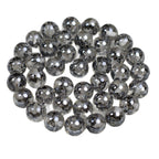 Clear Metallic Rose Round Resin Beads 16mm 10pcs 5