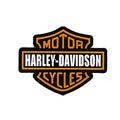 Silicone Focal Beads Harley Davidson Shield Logo Black White Orange 20pcs