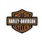 Silicone Focal Beads Harley Davidson Shield Logo Black White Orange 20pcs