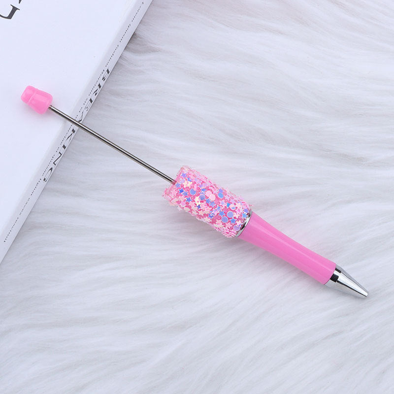 Star Sequin Creative Beadable Pen Plastic 10