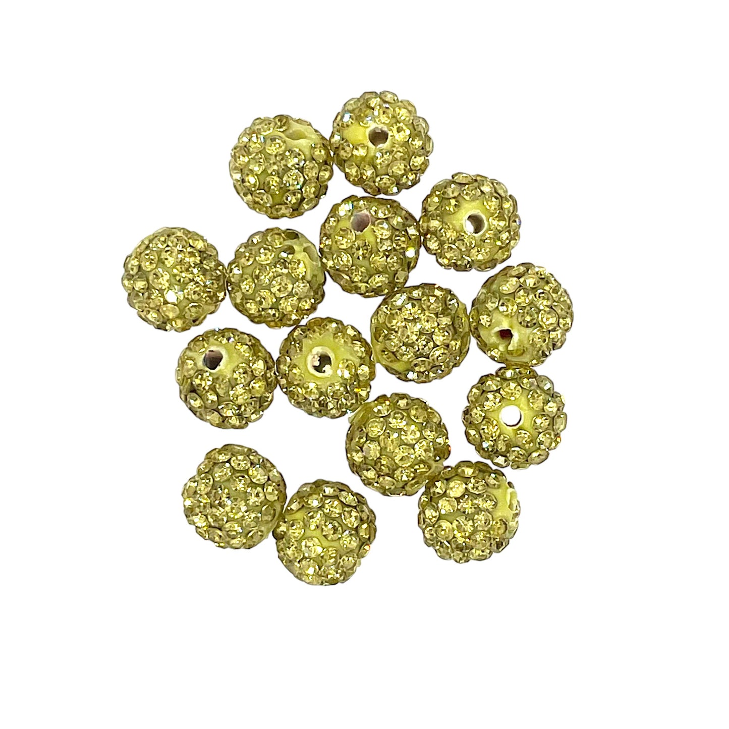 Clay Ball Rhinestone Beads 6mm Disco Sparkle 50pcs