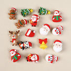 Silicone 3D Focal Beads Christmas Gingerbread Man Santa Claus Gift 20pcs 4