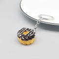 Resin Donut Food Keychain Glossy Icing Detailed Toppings 6