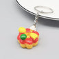 Resin Donut Food Keychain Glossy Icing Detailed Toppings 7