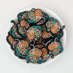 Leopard Print Stethoscope Silicone Focal Beads 20pcs