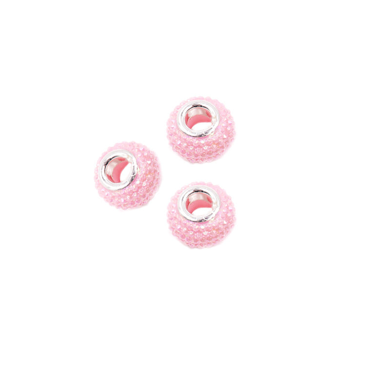 Rhinestone Resin Beads 14mm Round Donut Plated Mixed Colors 100pcs 6