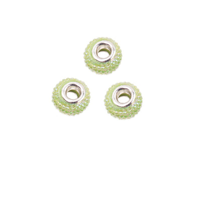 Rhinestone Resin Beads 14mm Round Donut Plated Mixed Colors 100pcs 11