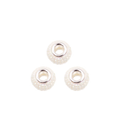 Rhinestone Resin Beads 14mm Round Donut Plated Mixed Colors 100pcs 12