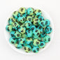 15mm Printed Dog Paw Pattern Silicone Beads 50pcs 3