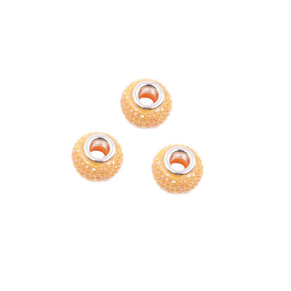 Rhinestone Resin Beads 14mm Round Donut Plated Mixed Colors 100pcs 9