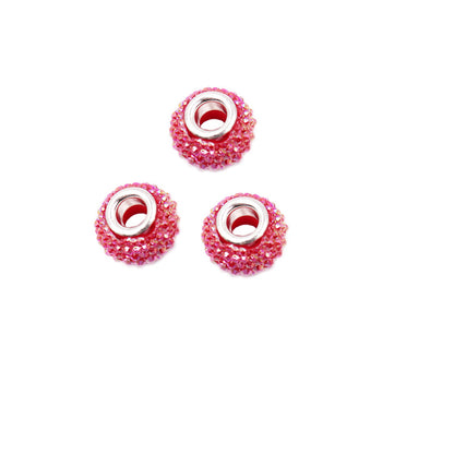 Rhinestone Resin Beads 14mm Round Donut Plated Mixed Colors 100pcs 10