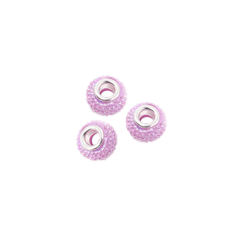 Rhinestone Resin Beads 14mm Round Donut Plated Mixed Colors 100pcs 8