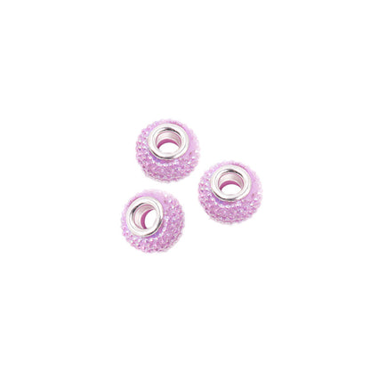 Rhinestone Resin Beads 14mm Round Donut Plated Mixed Colors 100pcs 8
