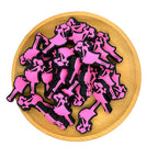 Silicone Focal Beads Barbie Pink Silhouette 20pcs 2