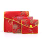 Vintage Chinese Style Brocade Plum Blossom Pattern Snap Closure Pouch 7x8-10x12cm 1pc 13
