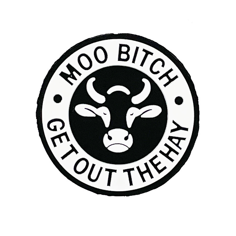 Silicone Focal Beads Bull Head Circle Badge Cheeky Slogan 20pcs