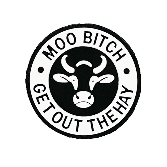 Silicone Focal Beads Bull Head Circle Badge Cheeky Slogan 20pcs