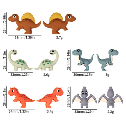 3D Cute Brontosaurus Dinosaur Silicone Focal Beads 20 Pcs 9